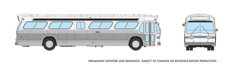 Mid-1960s - 1980s Suburban New Look Bus - Lighted - Assembled -- Unlettered 5303 Suburban (white, silver)