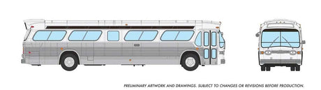 Mid-1960s - 1980s Suburban New Look Bus - Lighted - Assembled -- Unlettered 5307 Suburban (white, silver)