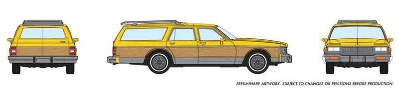 1980-1985 Chevrolet Caprice Station Wagon - Assembled -- Yellow Woody (Woodie)