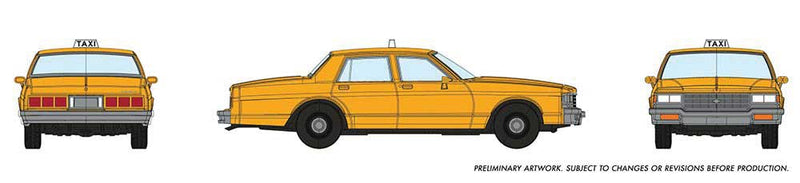 1980-1985 Chevrolet Impala Sedan - Assembled -- Taxi (yellow)