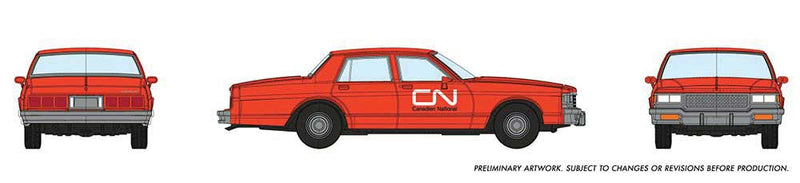 1980-1985 Chevrolet Impala Sedan - Assembled -- Canadian National Maintenance (red, white)