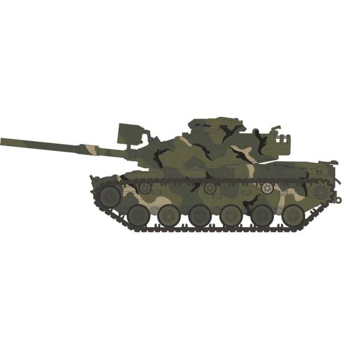 M60A1 Tank - Assembled -- MERDC Summer (green camouflage)