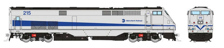 GE P32AC-DM - Standard DC -- Metro-North #215 (silver, blue)