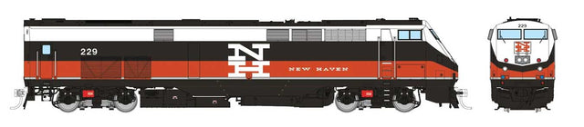 GE P32AC-DM - Sound and DCC -- Connecticut Department of Transportation #229 (New Haven black, white, red)