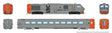 LRC Train-Only Set - Loco & 1 Car - Standard DC -- MLW/Dofasco LRC Demonstrator #JV1 (gray, orange)