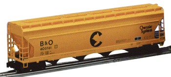 4-Bay ACF Center Flow Hopper 2-Rail -- Chessie