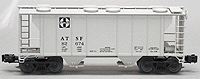 PS-2 Covered Hopper 3-Rail -- ATSF (gray)