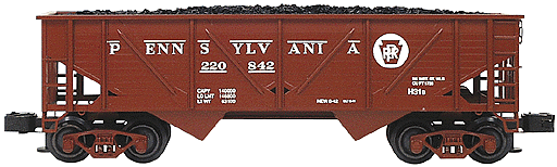 2-Bay Composite Hopper 3-Rail -- PRR