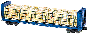 50' Bulkhead Flatcar 3-Rail w/Plastic Trucks -- Grand Trunk Western