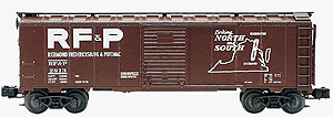 40' Steel Single Door Boxcar 3-Rail w/Plastic Trucks -- Richmond, Fredericksburg & Potomac