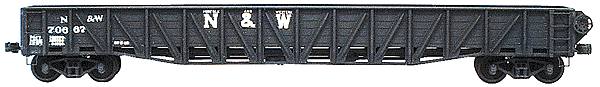 Wartime Gondola  2-Rail DC O-42 Curves -- Norfolk & Western