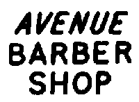 Single-Flash Neon Sign -- Avenue Barber Shop Small