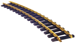 American Style Curved Track w/Solid Brass Rail -- 4' Diameter