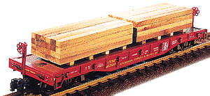 Stake Pocket Flatcar pkg(2) -- Santa Fe
