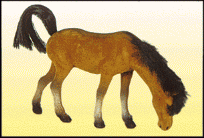 Flocked Animal -- Horse (black)