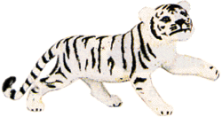 Flocked Animal -- White Tiger