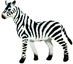 Flocked Animal -- Zebra