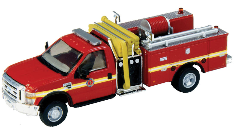 Ford F-550 XLT Dual Rear Wheel Fire Mini Pumper Truck - Assembled -- Red, Yellow, White