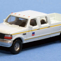 1992 Ford F Series Crew Cab Pickup and Service Truck Set - Assembled -- Union Pacific (Armour Yellow, Shield Logo)