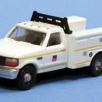 1992 Ford F Series Crew Cab Pickup and Service Truck Set - Assembled -- Union Pacific (Armour Yellow, Shield Logo)