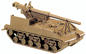Mini-Tanks Military US & Allies WWII Armored Vehicles -- Self-Propelled M40 Gun Carriage w/155mm Cannon