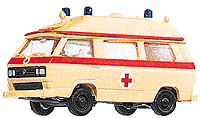 Ambulance Volkkswagen -- T3 Rescue Van w/Raised Roof (cream, red markings)