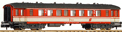2nd Class Coach Era IV-V -- OBB Former Class AB Car (red, cream, gray roof)