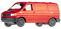 Vans -- VW T4 DSB (red,white lettering)