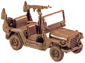 Mini-Tanks Military US Viet Nam Era Light Truck -- Ford M151A2 "MUTT" 1/4-Ton 4x4 w/Optional Cover & M60 .30 Caliber Machine