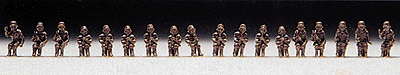 Mini-Tanks Military German Army WWII -- Infantry Figure Set (18 Seated; 4 Drivers, 10 Soldiers w/Rifles)