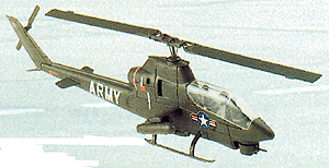Mini-Tanks Military US/Israel Aircraft -- Bell AH1G "Cobra" Gunship Helicopter (Decals for US Army, Marines & Israel