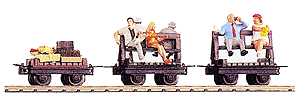 Field Railway Wagons HOe Era III -- w/Figures