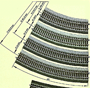 Code 83 Curved Track -- 14.1" Radius x 30 Degrees