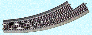Code 83 #6 Turnout -- Left Hand, Curved