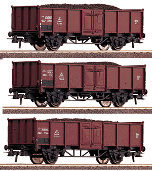 3-Car Gondola Set Era III -- DSB w/Loads