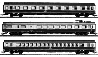 IC Coach Set -- DB 1970 - 1985 Exact  1:87 Scale
