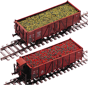 Open Hopper Car Set w/Apple Loads Era III -- DB