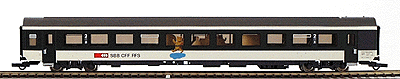 2nd Class Childrens Coach Era IV -- SBB (green, gray roof)
