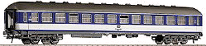 2nd Class Fast Train Coach Era IV -- DB (blue, white, silver roof)