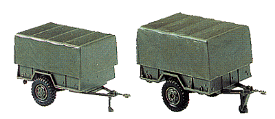 Mini-Tanks Military US/NATO Trailers -- M101A 3/4-Ton & M1052A 1-1/2 Ton Units w/Canvas Covers