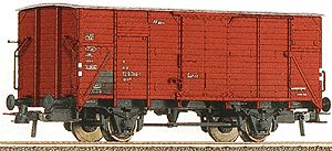 2-Axle Boxcar Era IV -- DB (brown,chalk markings)