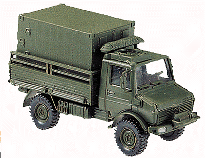 Mini-Tanks Military Modern German Army (BW) Trucks -- Unimog U1300L 2-Ton 4x4 w/Field Radio Unit & Rubber Tires