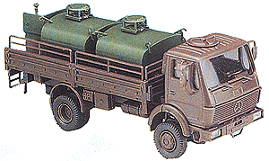 Mini-Tanks Military Modern German Army (BW) Heavy Trucks -- Daimler Benz 1017 A 5-Ton 4x4 Flatbed w/Cover for Quartermaster/Supply Units