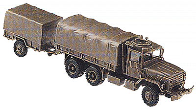 Mini-Tanks Military US/NATO Heavy Trucks -- M923 5-Ton 6x6 w/M105 Single-Axle Trailer