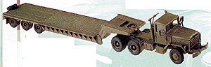 Mini-Tanks Military US/NATO Heavy Trucks -- M931 6x6 Semi Tractor w/M870A1 40-Ton Lowboy Flatbed Trailer