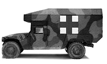 Mini-Tanks Military US/NATO Light Trucks -- M997 "Hummer" Armored Maxi-Ambulance w/Rubber Tires