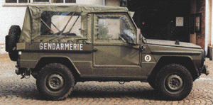 Mini-Tanks Military Modern French Army Light Trucks -- Peugeot P4 Gendarmerie (Military Police)