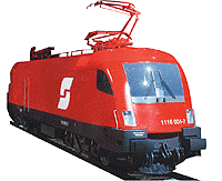Electric Class Rh 1016 Powered Era V -- Austrian Federal Railways (OBB) "Taurus"(red, black white lettering)