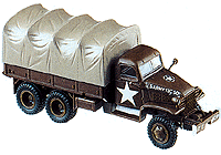 Mini-Tanks Military US & Allies WWII Heavy Trucks -- GMC Cargo/Personnel Carrier w/Canvas Cover (Olive Green, white markings)