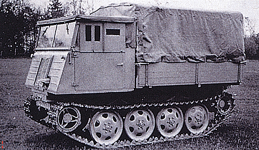 Mini-Tanks Military - Former German Army WWII - Artillery Tractor -- Raupenschlepper Ost (Crawler Tractor East) w/Covered Bed